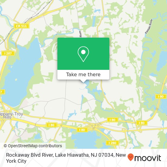Rockaway Blvd River, Lake Hiawatha, NJ 07034 map