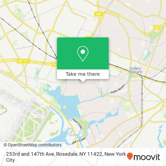 Mapa de 253rd and 147th Ave, Rosedale, NY 11422