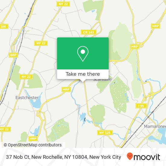 Mapa de 37 Nob Ct, New Rochelle, NY 10804