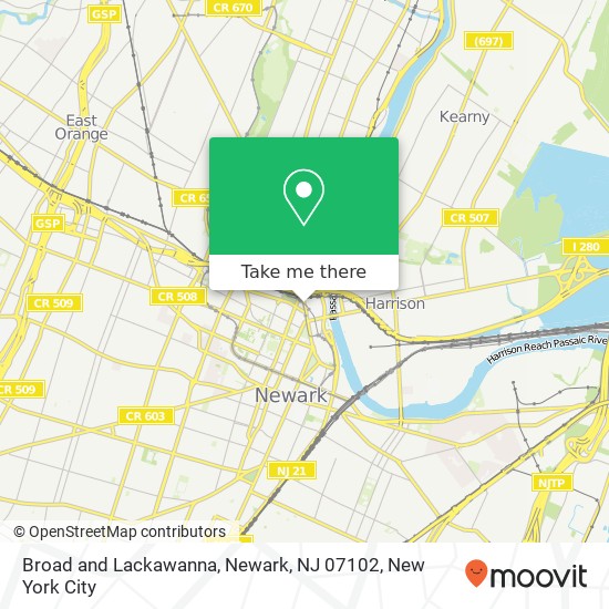 Broad and Lackawanna, Newark, NJ 07102 map