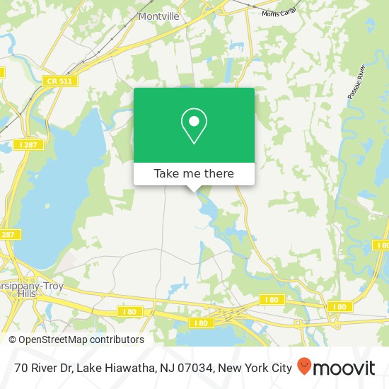 70 River Dr, Lake Hiawatha, NJ 07034 map