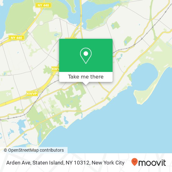 Mapa de Arden Ave, Staten Island, NY 10312