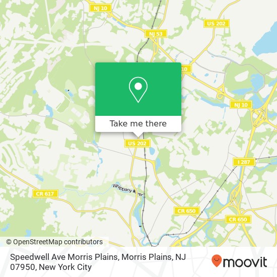 Mapa de Speedwell Ave Morris Plains, Morris Plains, NJ 07950