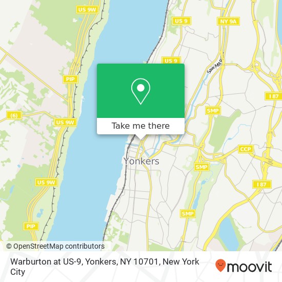 Warburton at US-9, Yonkers, NY 10701 map