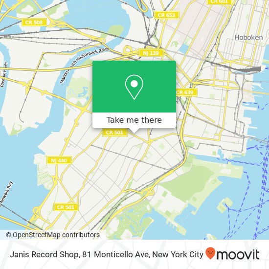 Mapa de Janis Record Shop, 81 Monticello Ave