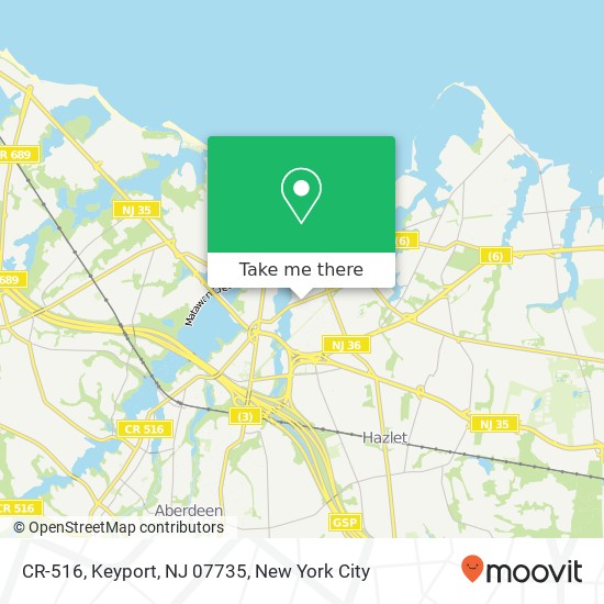 Mapa de CR-516, Keyport, NJ 07735