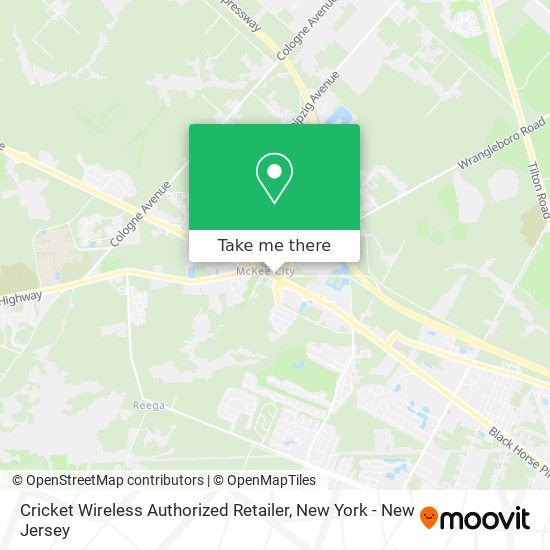 Mapa de Cricket Wireless Authorized Retailer