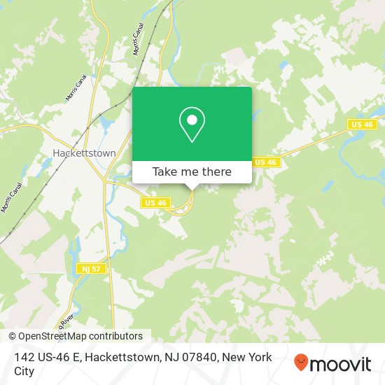 Mapa de 142 US-46 E, Hackettstown, NJ 07840