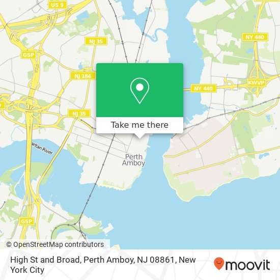 Mapa de High St and Broad, Perth Amboy, NJ 08861