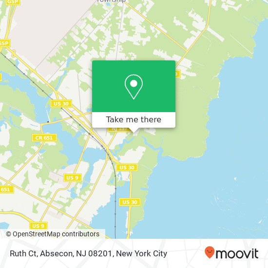 Mapa de Ruth Ct, Absecon, NJ 08201