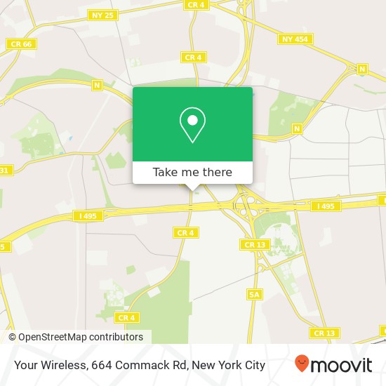 Your Wireless, 664 Commack Rd map