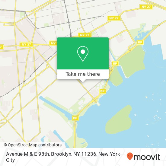 Mapa de Avenue M & E 98th, Brooklyn, NY 11236