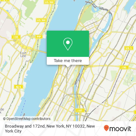 Mapa de Broadway and 172nd, New York, NY 10032
