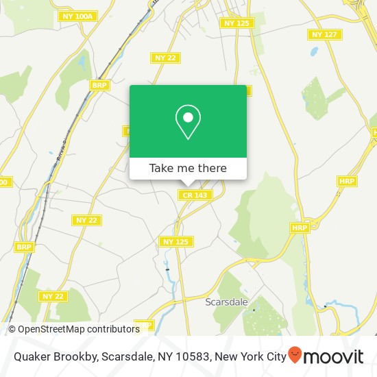 Mapa de Quaker Brookby, Scarsdale, NY 10583