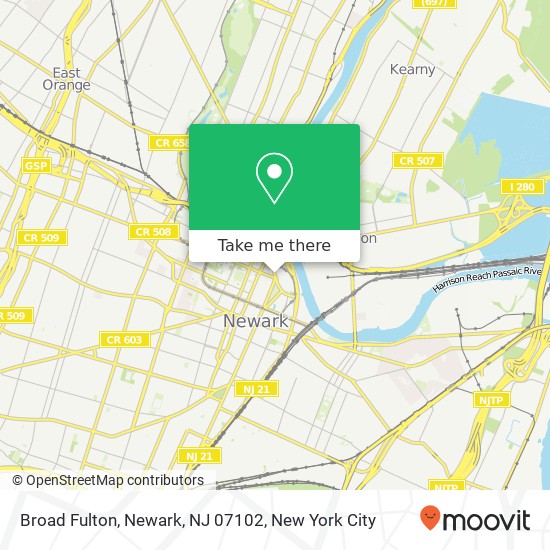 Mapa de Broad Fulton, Newark, NJ 07102