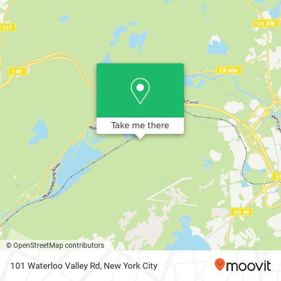 Mapa de 101 Waterloo Valley Rd, Budd Lake, NJ 07828