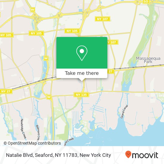 Mapa de Natalie Blvd, Seaford, NY 11783