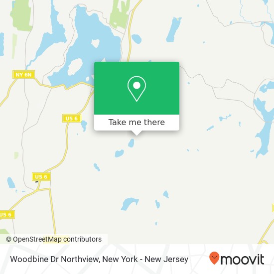 Mapa de Woodbine Dr Northview, Mahopac, NY 10541