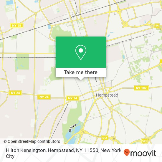 Mapa de Hilton Kensington, Hempstead, NY 11550