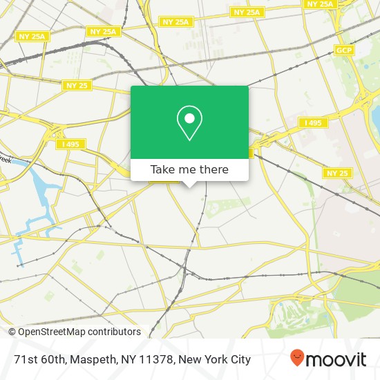 71st 60th, Maspeth, NY 11378 map