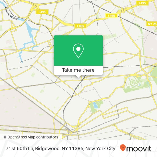 Mapa de 71st 60th Ln, Ridgewood, NY 11385