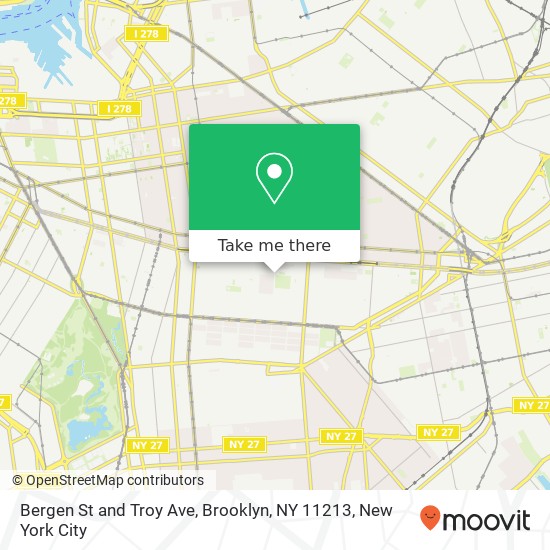 Bergen St and Troy Ave, Brooklyn, NY 11213 map
