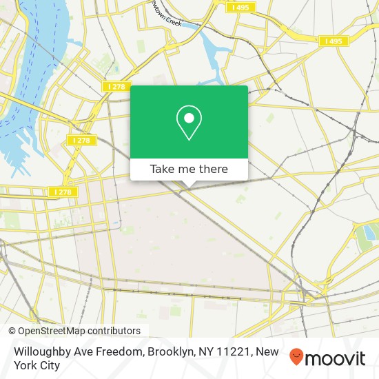 Mapa de Willoughby Ave Freedom, Brooklyn, NY 11221