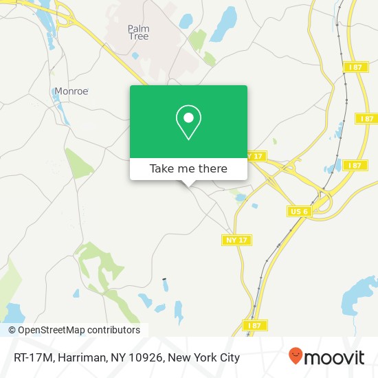 Mapa de RT-17M, Harriman, NY 10926