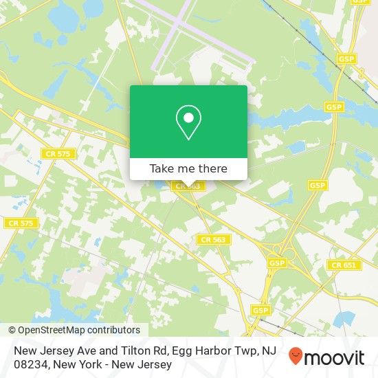 New Jersey Ave and Tilton Rd, Egg Harbor Twp, NJ 08234 map