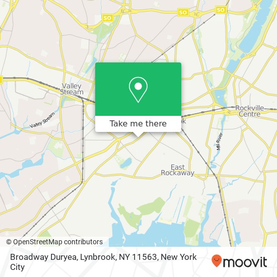 Mapa de Broadway Duryea, Lynbrook, NY 11563