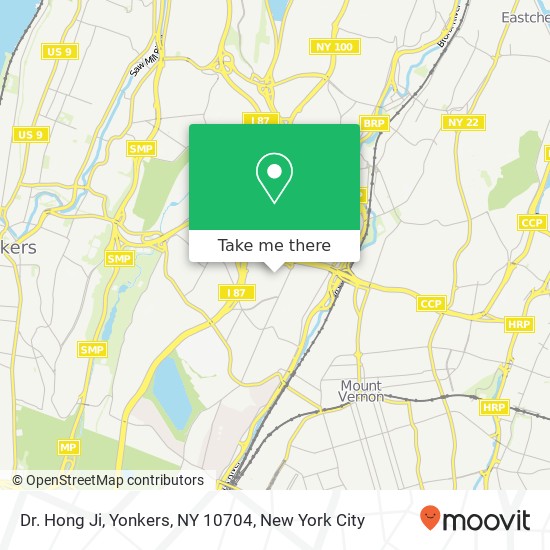 Mapa de Dr. Hong Ji, Yonkers, NY 10704