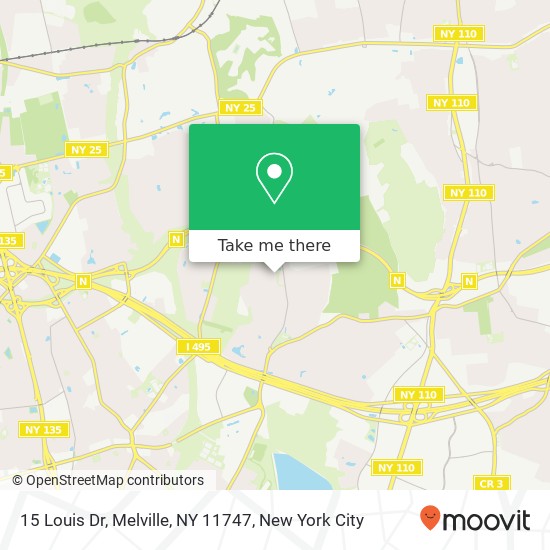 Mapa de 15 Louis Dr, Melville, NY 11747