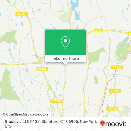 Mapa de Bradley and CT-137, Stamford, CT 06905