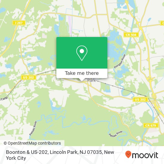 Mapa de Boonton & US-202, Lincoln Park, NJ 07035