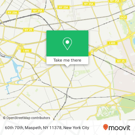 Mapa de 60th 70th, Maspeth, NY 11378