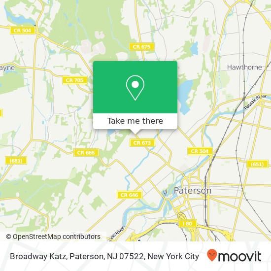 Mapa de Broadway Katz, Paterson, NJ 07522