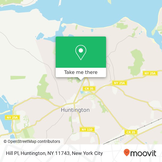 Mapa de Hill Pl, Huntington, NY 11743