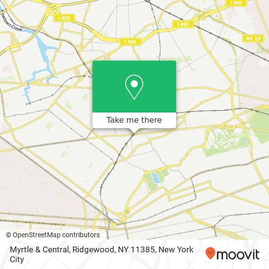 Mapa de Myrtle & Central, Ridgewood, NY 11385