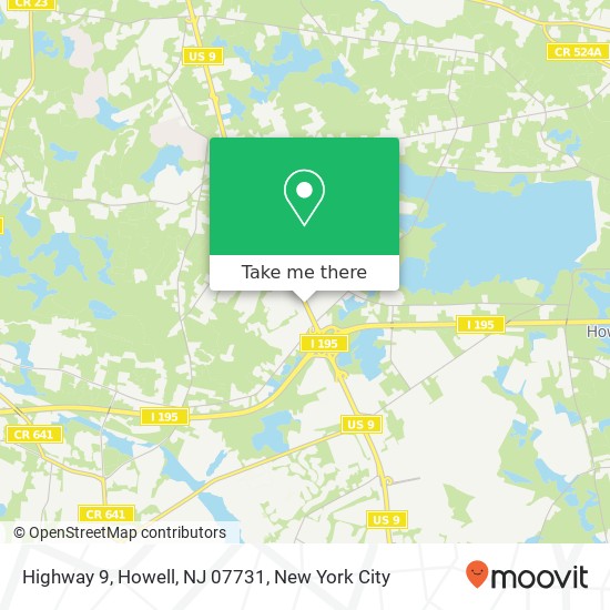 Mapa de Highway 9, Howell, NJ 07731