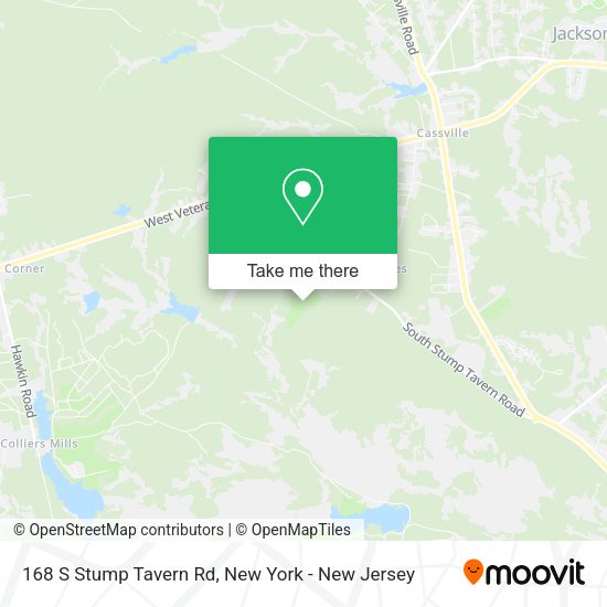 Mapa de 168 S Stump Tavern Rd, Jackson, NJ 08527