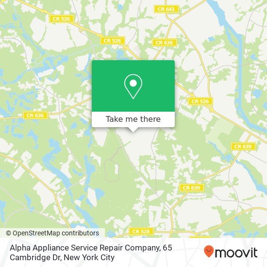 Alpha Appliance Service Repair Company, 65 Cambridge Dr map