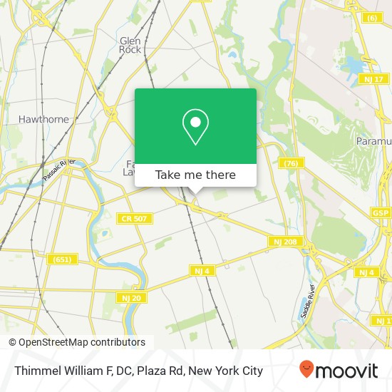 Thimmel William F, DC, Plaza Rd map