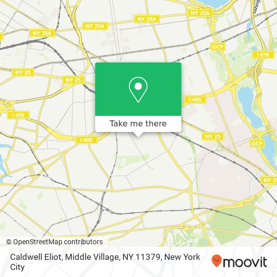 Mapa de Caldwell Eliot, Middle Village, NY 11379