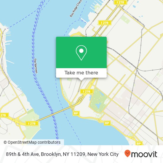 Mapa de 89th & 4th Ave, Brooklyn, NY 11209