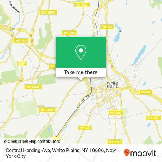 Mapa de Central Harding Ave, White Plains, NY 10606