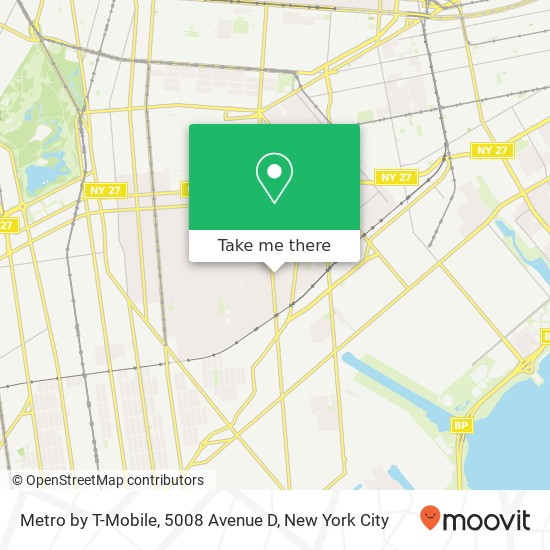 Mapa de Metro by T-Mobile, 5008 Avenue D