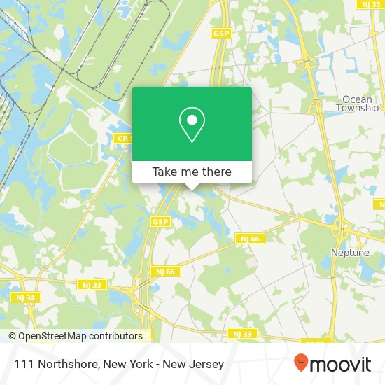 Mapa de 111 Northshore, Tinton Falls, NJ 07753