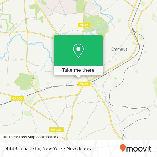 4449 Lenape Ln, Emmaus, PA 18049 map