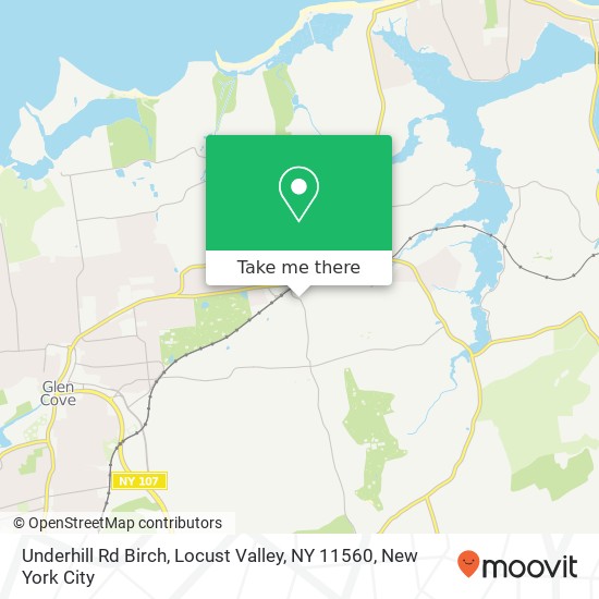 Mapa de Underhill Rd Birch, Locust Valley, NY 11560