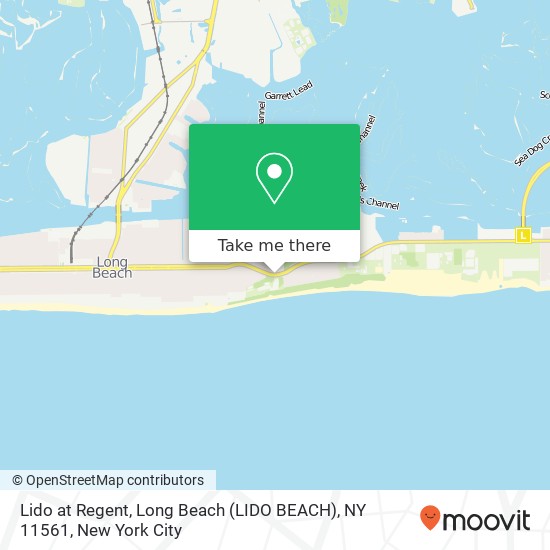 Mapa de Lido at Regent, Long Beach (LIDO BEACH), NY 11561
